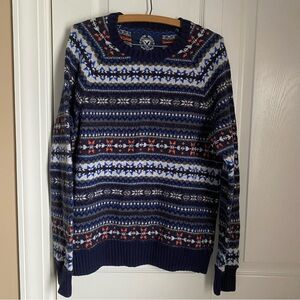 American Eagle Outfitters Crewneck Fair Isle Nordic Sweater M Y2K Winter Ski